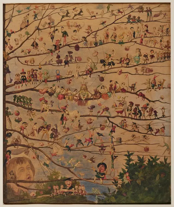 The fairy tree (drawing in watercolor, ink, gouache and pencil) by Doyle