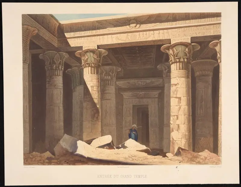 Entree du grand temple // [The entrance of the great temple]. by Horeau