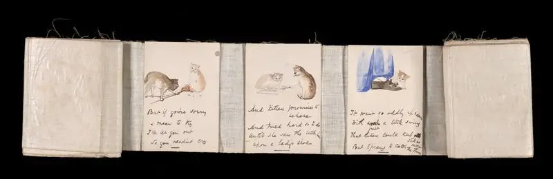 "Little Miss Kitten Come and Read" ... [manuscript panorama]. by Unknown artist