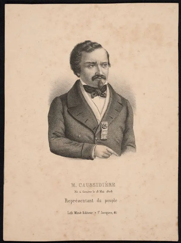 M. Caussidiére, né a Genève le 18 Mai 1808: Représentant du Peuple. by Unknown artist
