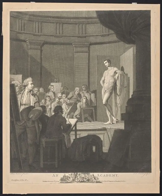 An academy. by Ravenet, Simon Francis, the elder,