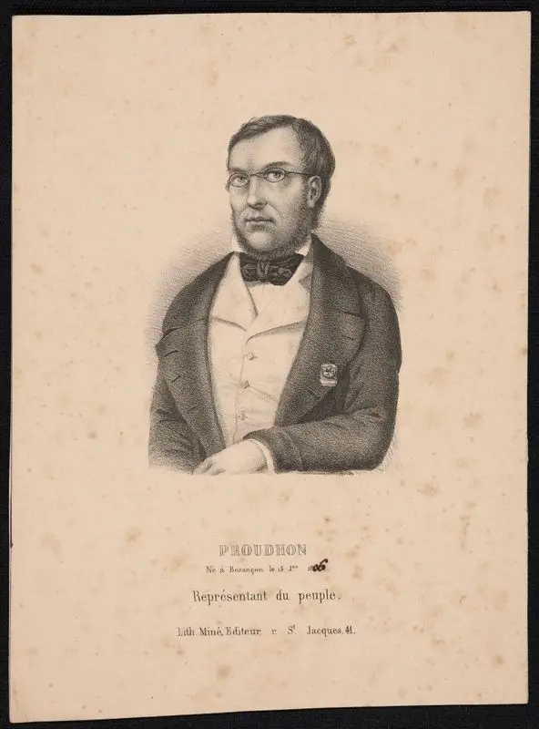 Proudhon, né á Besaçon le 15 J.er 18[06] : Représentant du Peuple. by Unknown artist