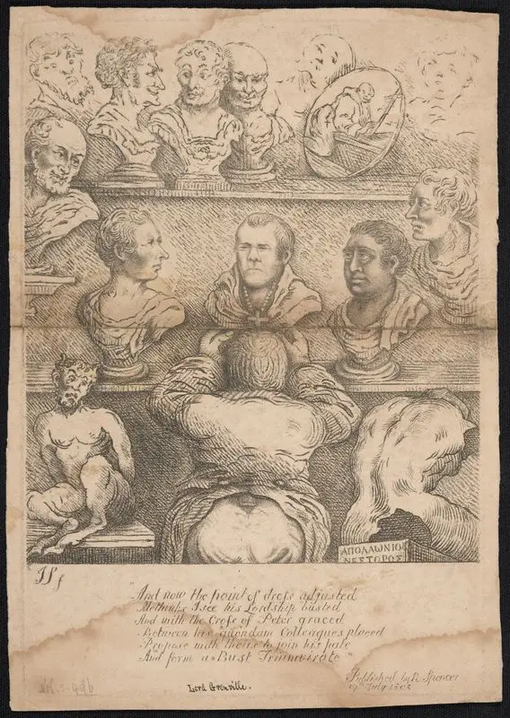 Frontispiece from Hints to J. Nollekens, Esq. R.A. by Sayers