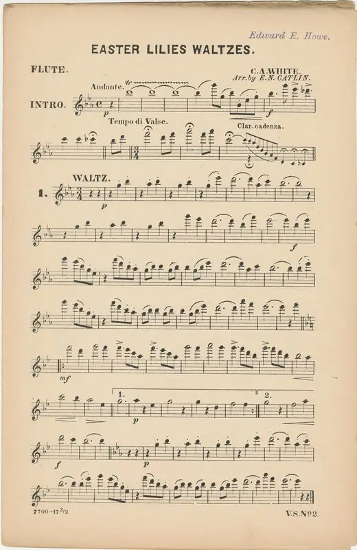 Easter lilies waltzes by White, C. A. (Charles Albert), 1832-1892