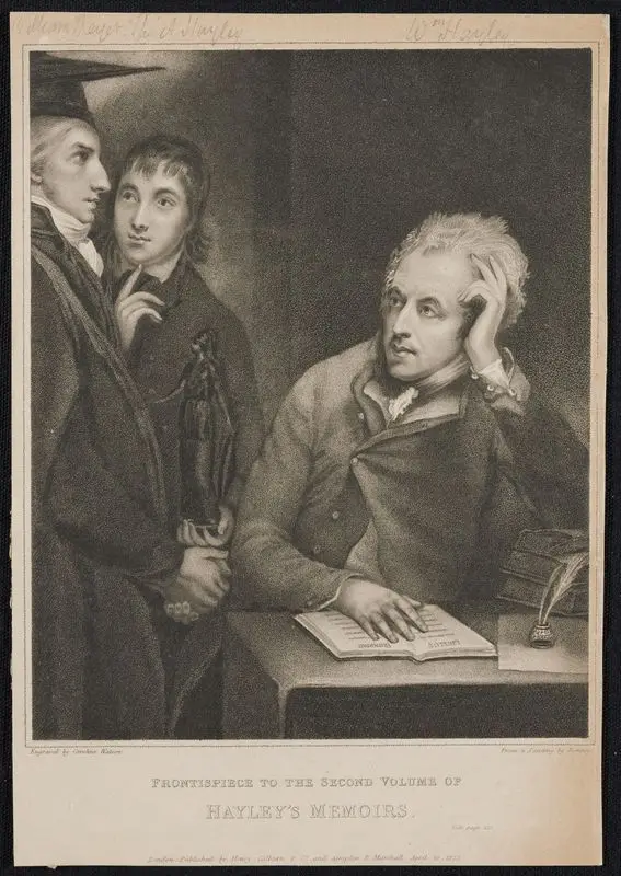 Hayley's Memoirs [Frontispiece, v.2]. by Watson