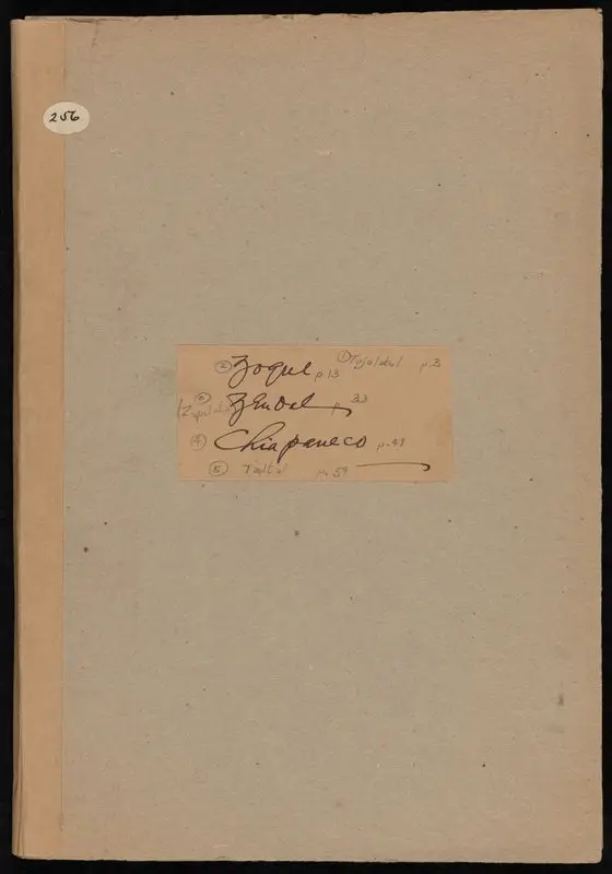 Sermones en lengua Tzoque : manuscript, [19--]. by Toro, Franco. de.