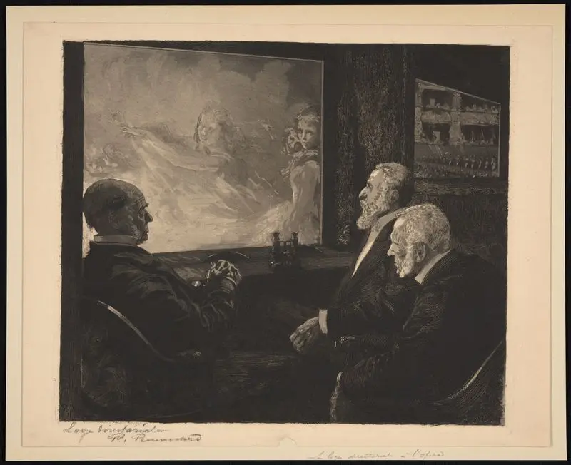 La loge directoriale a l'Opera // [The manager's box at the Opera]. by Renouard, Charles Paul, 1845-1924