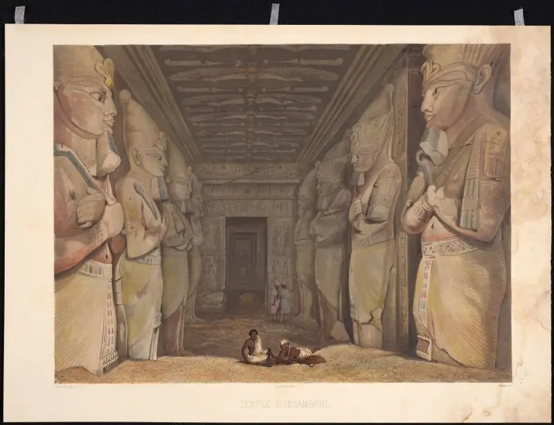 Temple d'Ibsamboul [Interior view] // [Temple of Abu Simbel]. by Horeau