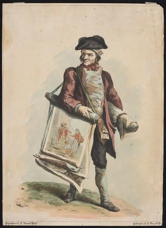 Traveling print seller by Brand, L., active 1775
