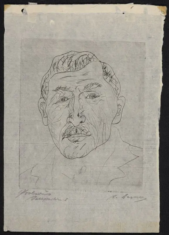 Self-portrait. by Degener, Anton