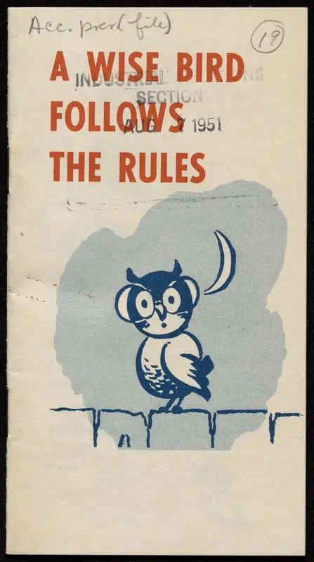 Wise bird follows the rules by National Safety Council