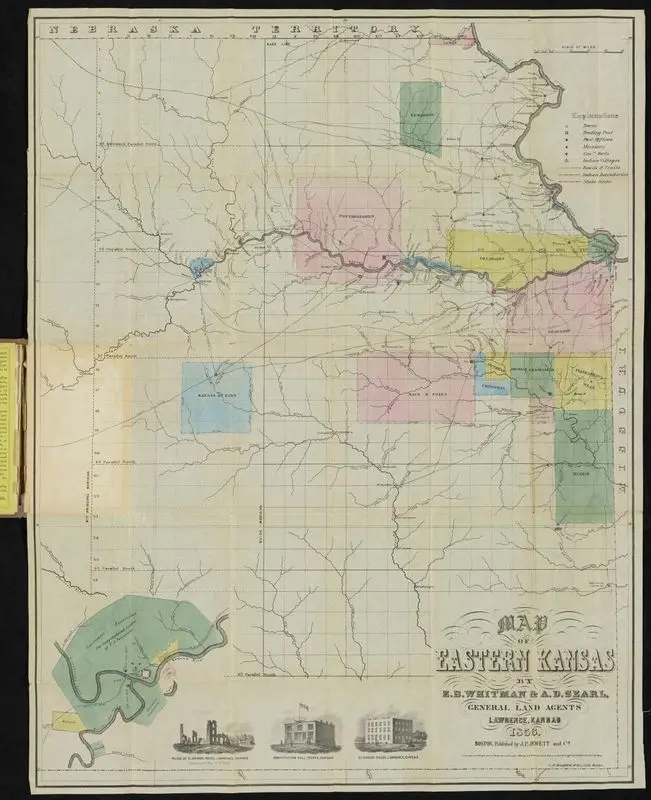 Map of eastern Kansas by E.B. Whitman & A.D. Searl by Whitman, E. B.