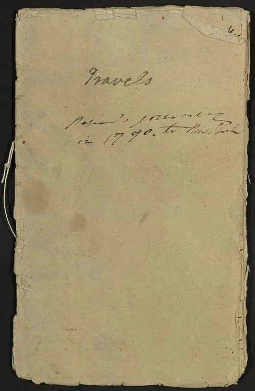 Travels : manuscript diary, 1790 by Rodney