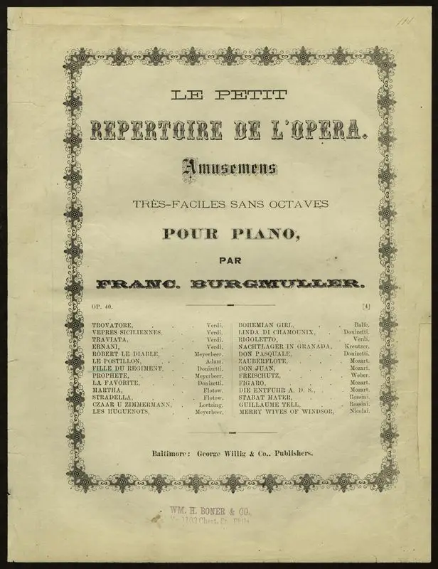 fille du regiment / F. Burgmuller by Burgmüller