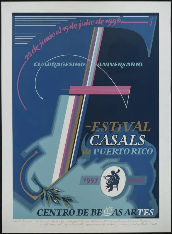 Festival Casals de Puerto Rico, Cuadragesimo Aniversario 1957-1996. by Homar