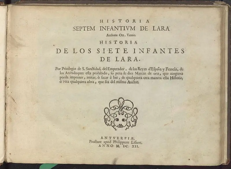 Historia septem infantium de Lara ... = Historia de los siete infantes de Lara by Veen, Otto van, 1556-1629