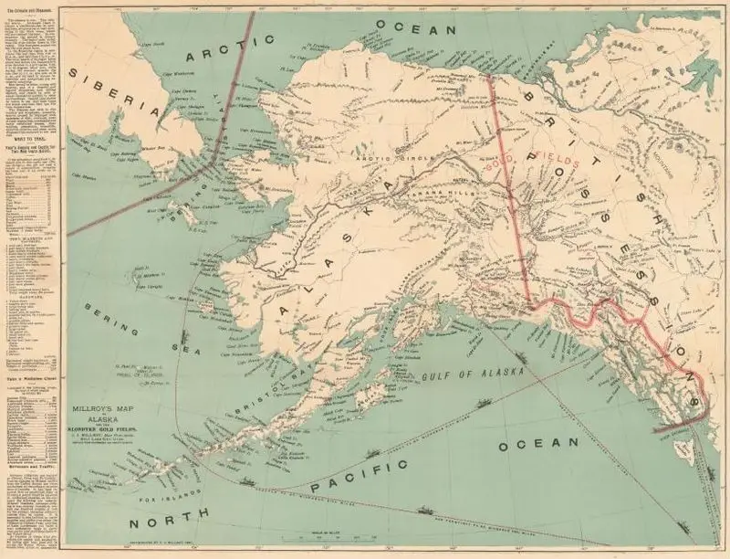 Millroy's map of Alaska and the Klondyke gold fields by Millroy, J. J.