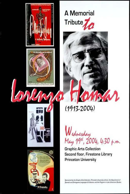 A memorial tribute to Lorenzo Homar (1913-2004). by Homar, Lorenzo,