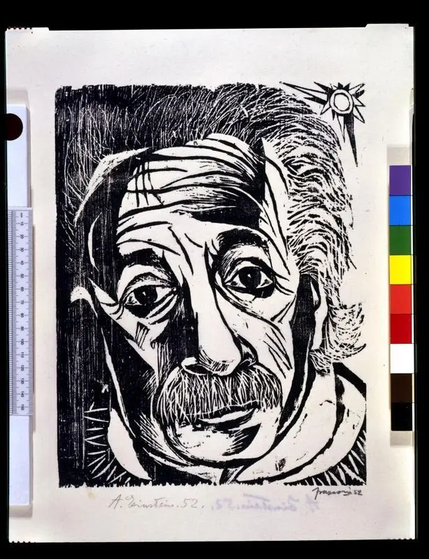 A. Einstein by Frasconi, Antonio,