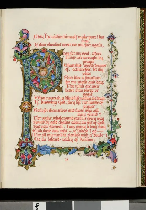 Morte d'Arthur : a poem / by Alfred Lord Tennyson ; [as designed, written out, and illuminated by Alberto Sangorski]. by Tennyson, Alfred Tennyson