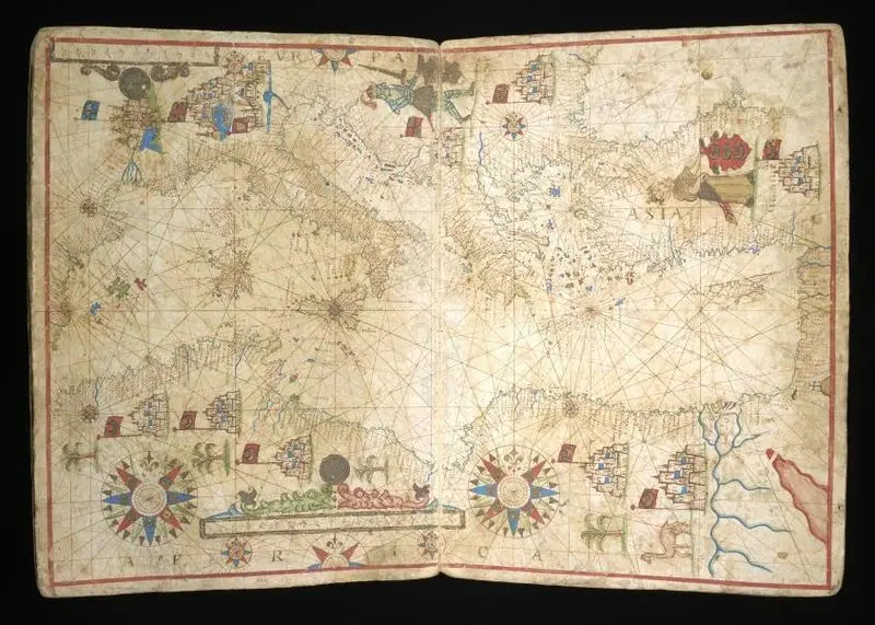 Portolan charts and a manuscript map by Unknown artist