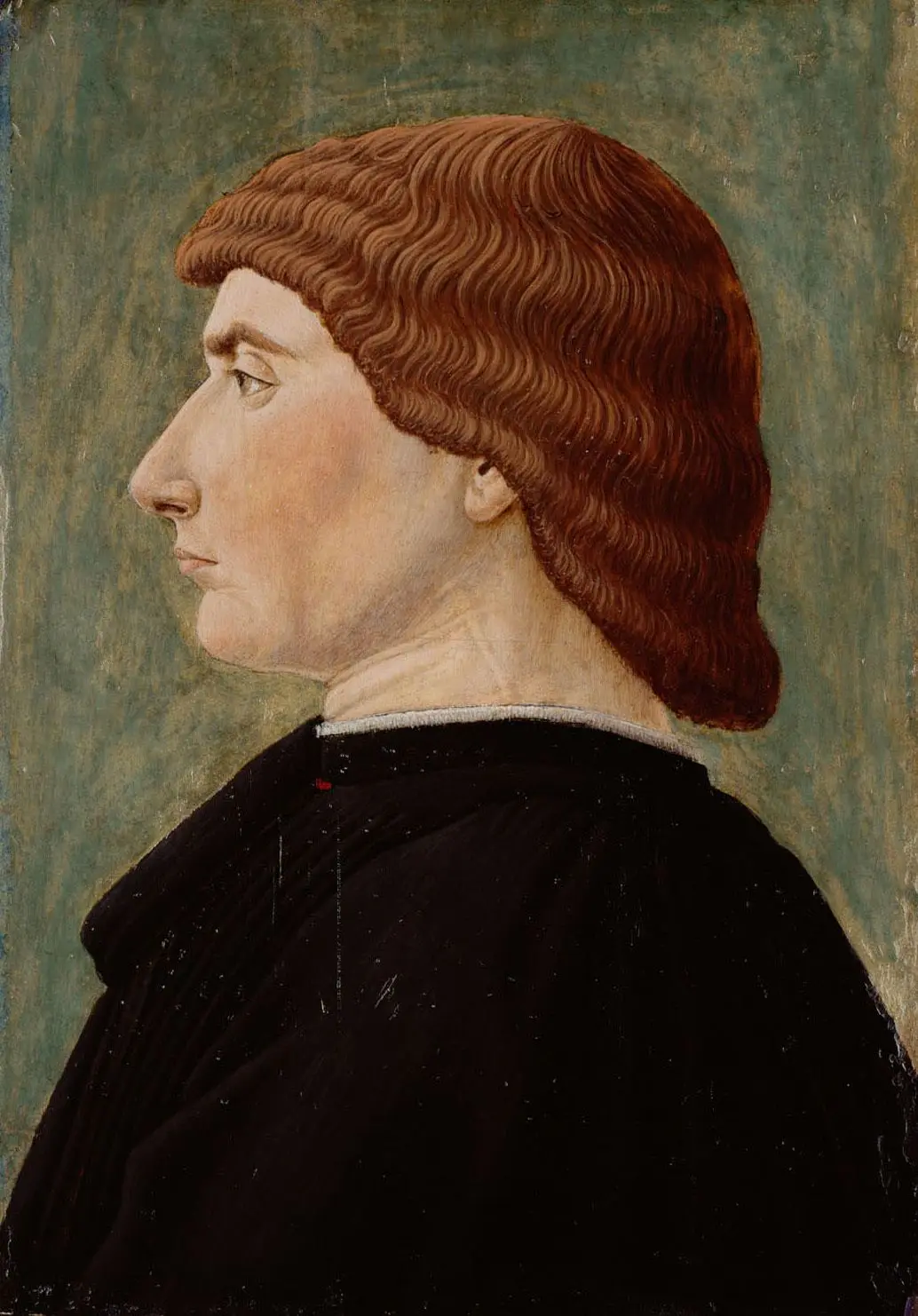 Profilbildnis by Bartolomeo di Giovanni Corradini gen. Fra Carnevale or master of the Barberini plates (attributed to)