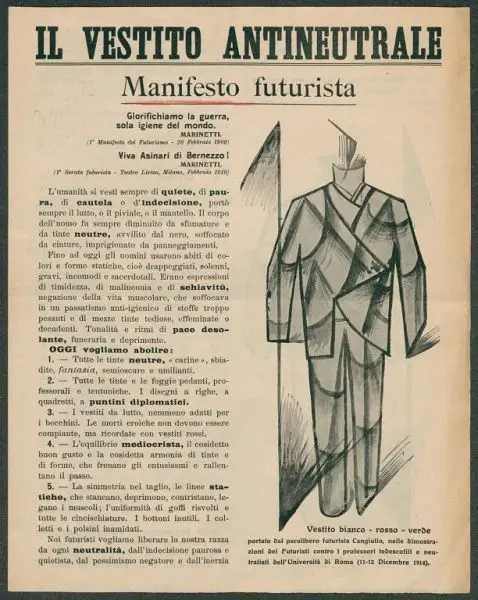 Il vestito antineutrale : manifesto futurista / Giacomo Balla by Balla, Giacomo