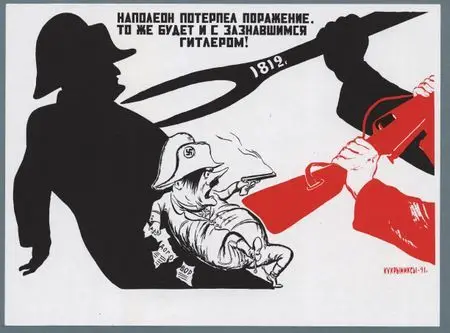 Caricature poster Napoléon, Adolf Hitler by Kukryniksy