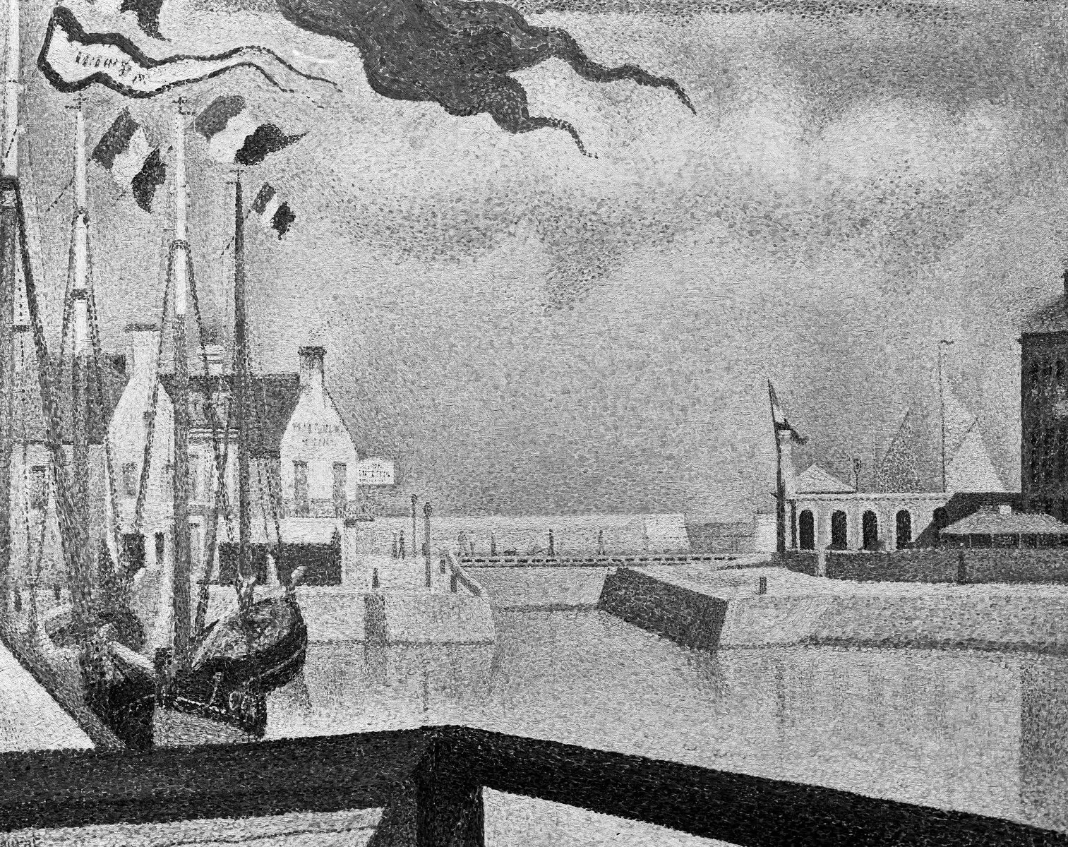 Sunday at Port-en-Bessin Harbour by Seurat, Georges