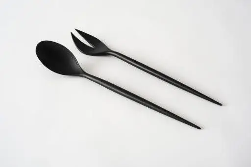 Salatbesteck (Werkbundkiste Kunststoff, Salatbesteck) by Herbert Krenchel (1922 - 2014),