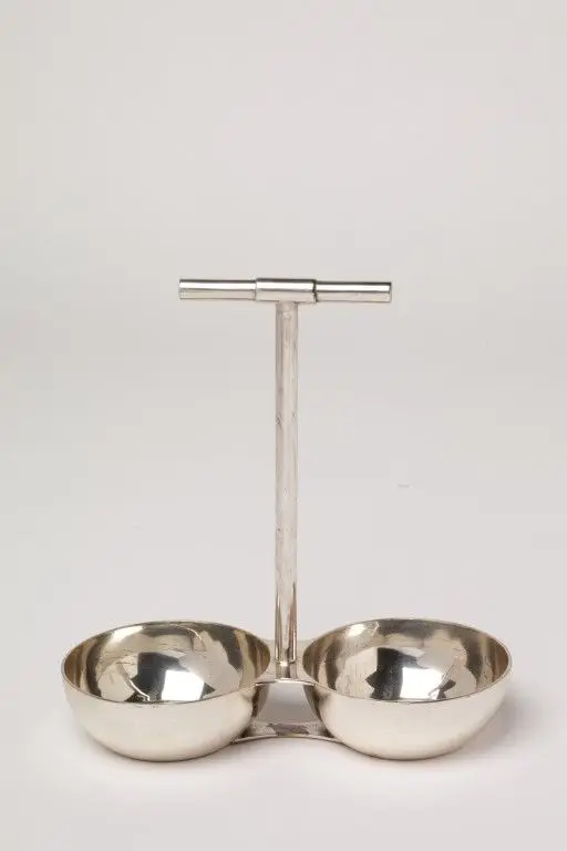 Electroplated silver, Birmingham, marks for Elkington and Co. 1886, designed by Christopher Dresser. by Dresser, Christopher