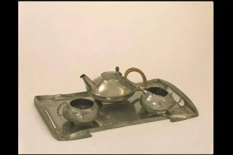 Pewter, Birmingham 1903, made by W.H. Haseler for Liberty and Co., London, probably designed by Archibald Knox by Knox, Archibald