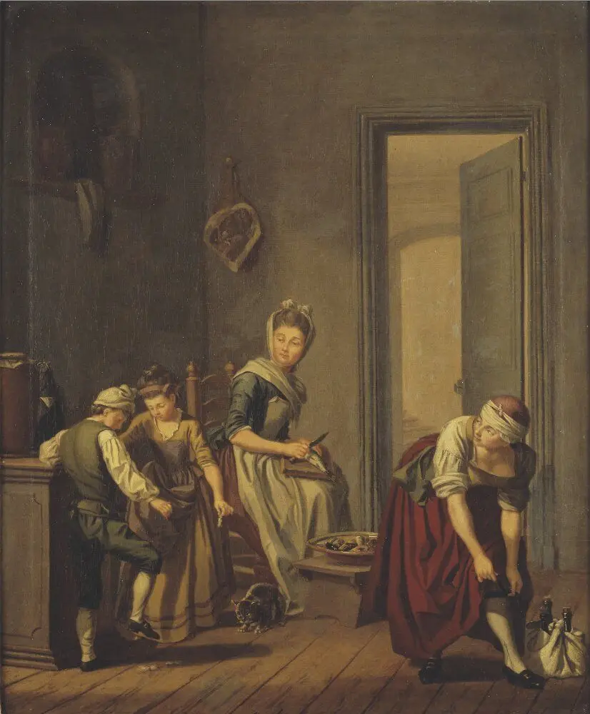 Kvinnor i ett kök by Pehr Hilleström d.ä.