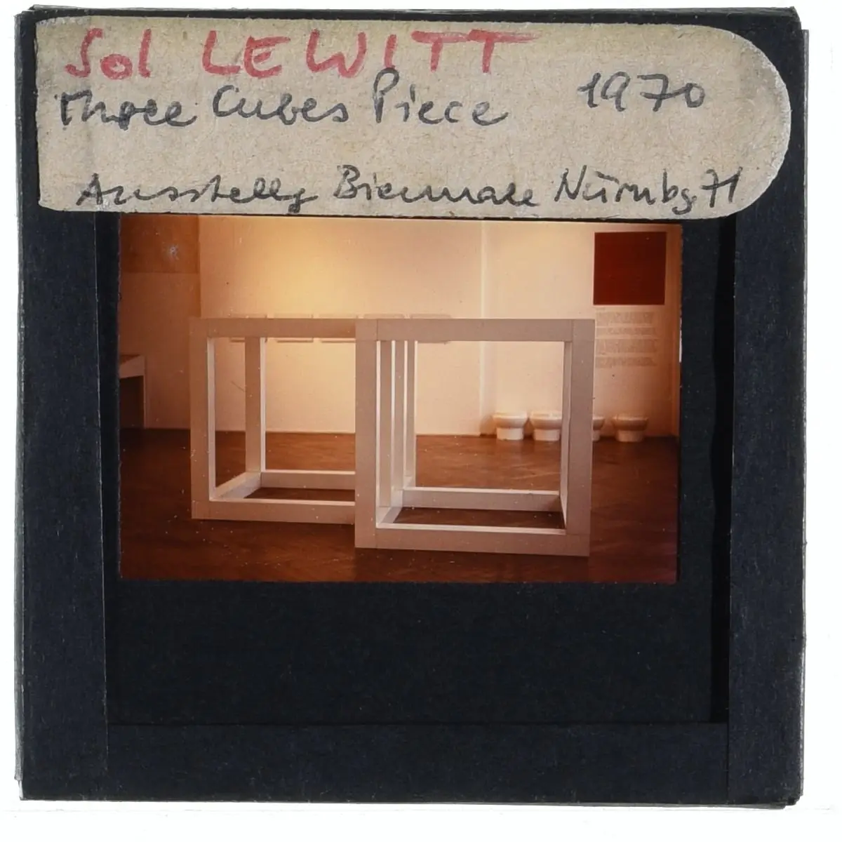 Lewitt, Three Cubes Piece by LeWitt, Sol