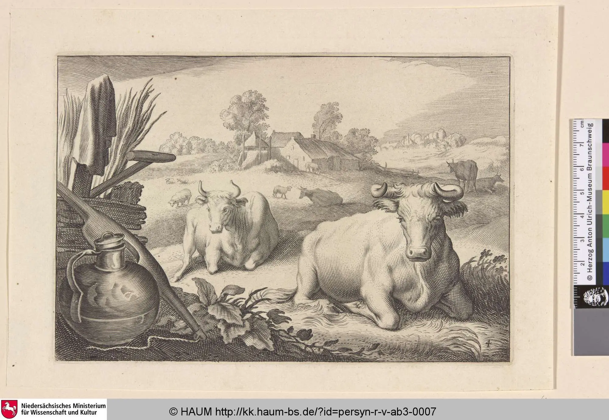 [Liegende Kühe; Cows Lying Down] by Nicolaes Visscher