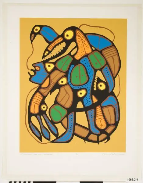 grafik, graphic art by Morrisseau, Norval