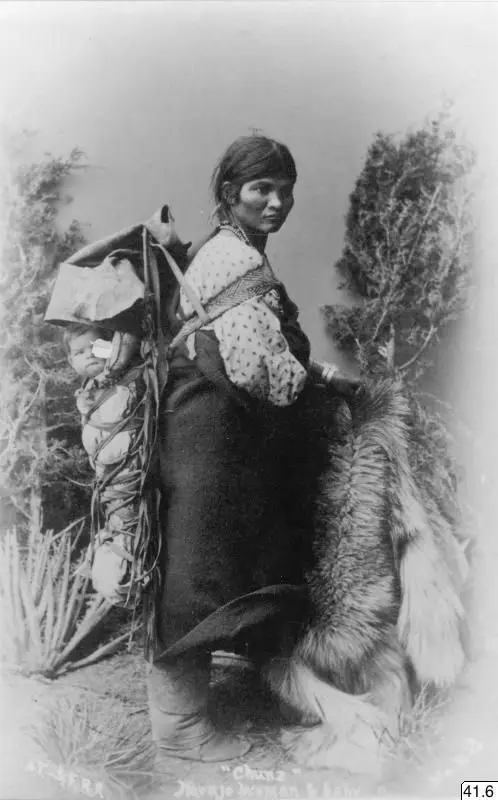 Navajo, Dineh, kvinna, barn, fotografi, photograph by Wittick, Ben
