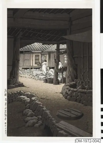 Träsnitt, Grafik, Bildkonst, Woodblock, Print, Woodcut by Kawase Hasui