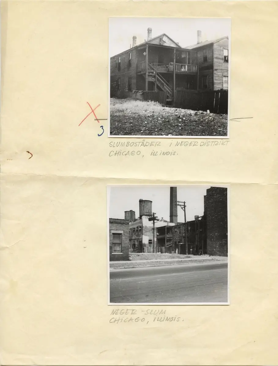 Svenska Amerikastiftelsens stipendieresa 1937 Flerbostadshus i slummiljö by Svedberg, Hillevi