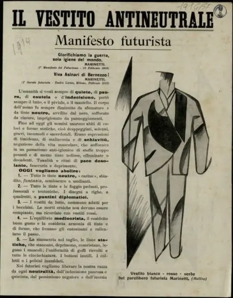 Il *vestito antineutrale : manifesto futurista / Giacomo Balla by Balla, Giacomo