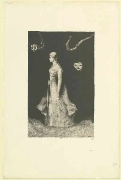 [Hantise] : [estampe] / Odilon Redon by Redon, Odilon