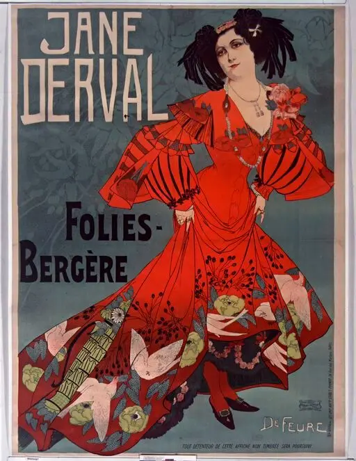 Jane Derval. Folies-Bergère: [poster]/De Feure by Feure, Georges de