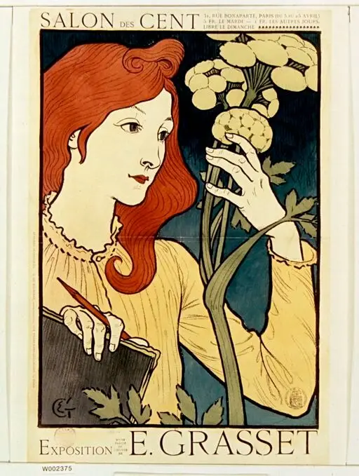 Hundred Salon [1894]... Exhibition of part of the work of E. Grasset: [poster]/EG [monogram Eugène Grasset] by Grasset, Eugène-Samuel