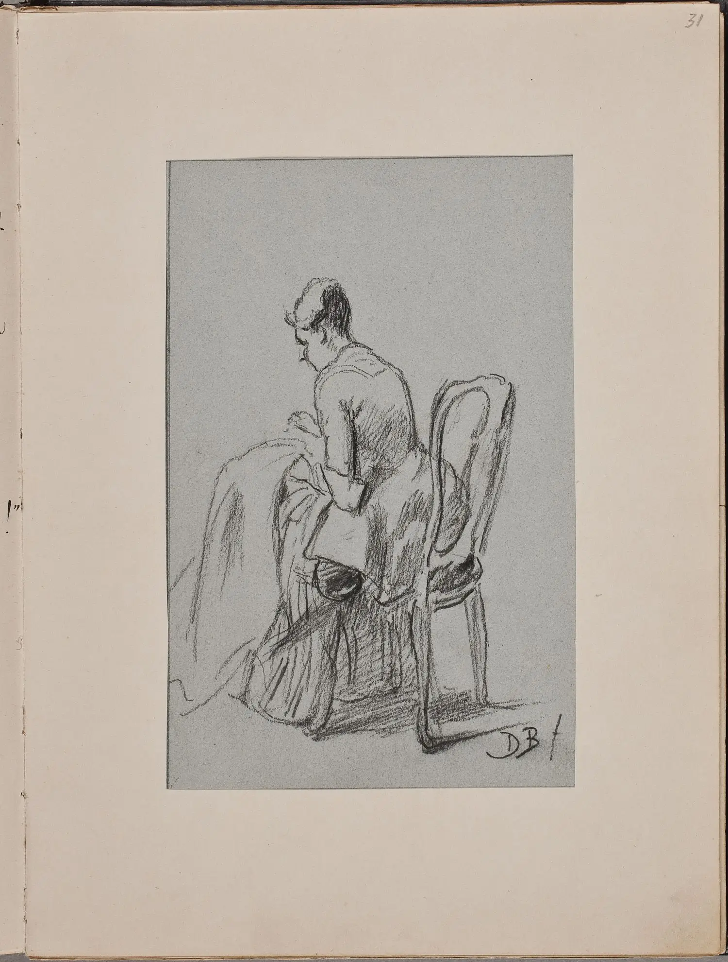 Tekening / van David Joseph Bles (1821-1899), schilder, voor Louise Westermann-Heinze (1837-1929) by David Joseph Bles