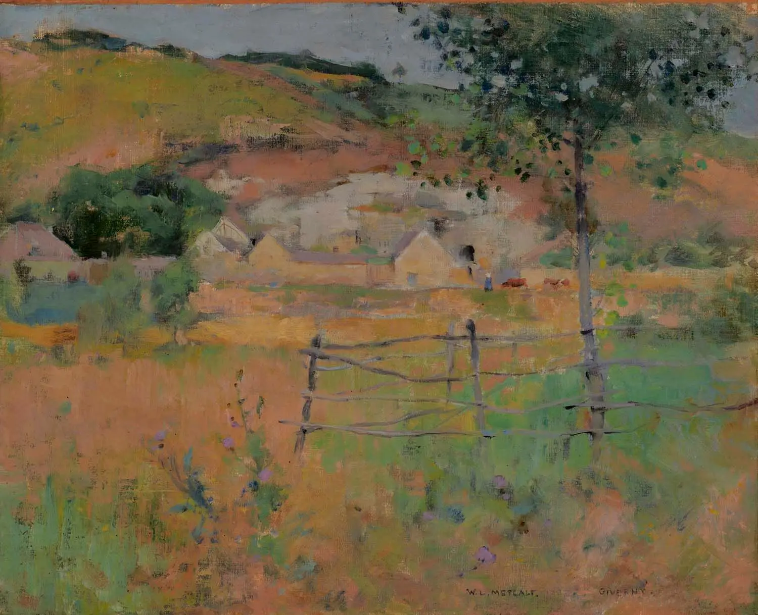 Auberge on the Road to Giverny by Willard LeRoy Metcalf