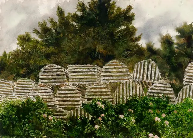 Lobster Traps and Roses by Jamie Wyeth