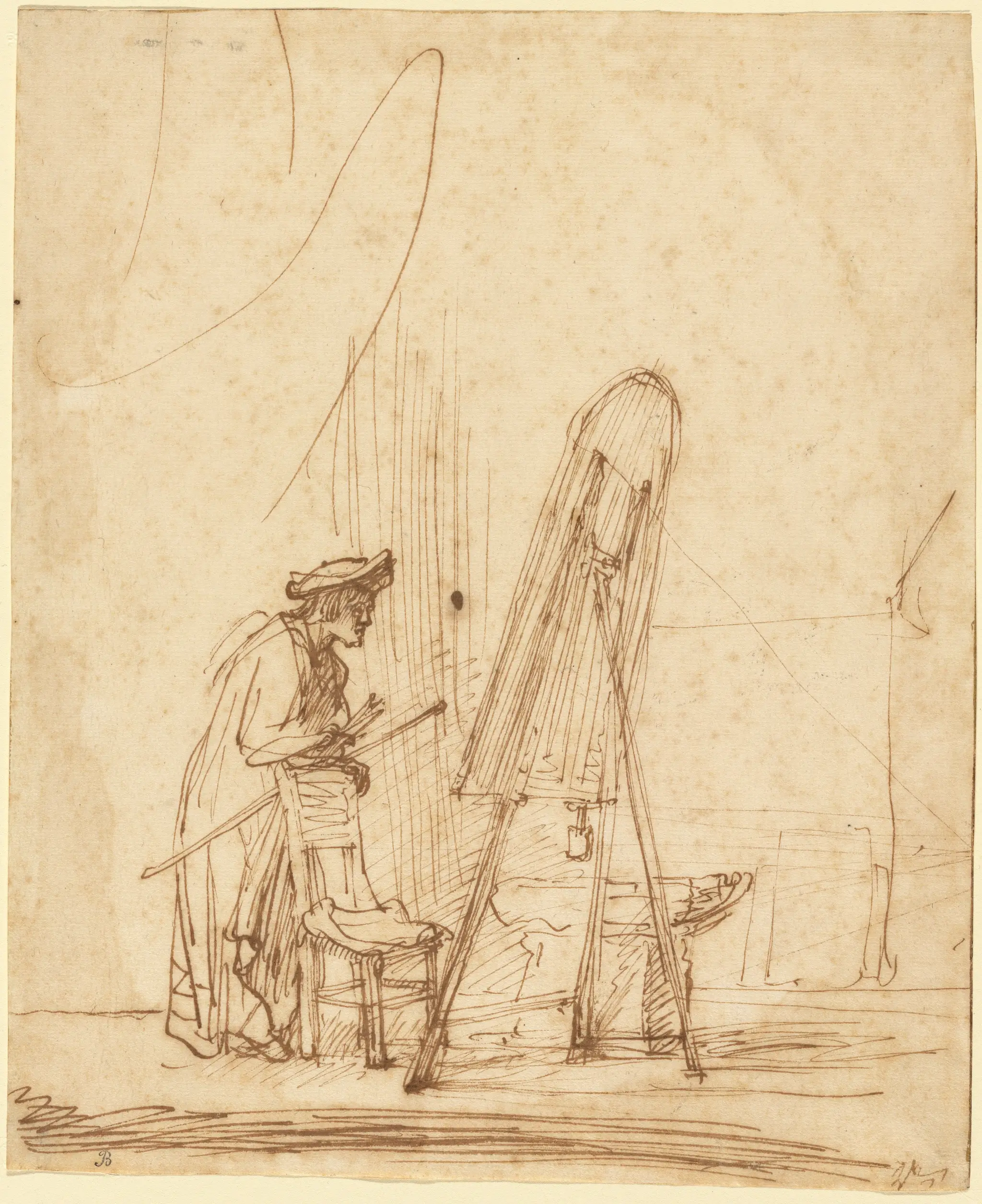 An Artist in His Studio by Rembrandt Harmensz. van Rijn
