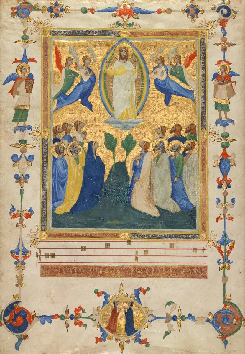 Leaf from the Laudario of Sant'Agnese by Pacino di Bonaguida
