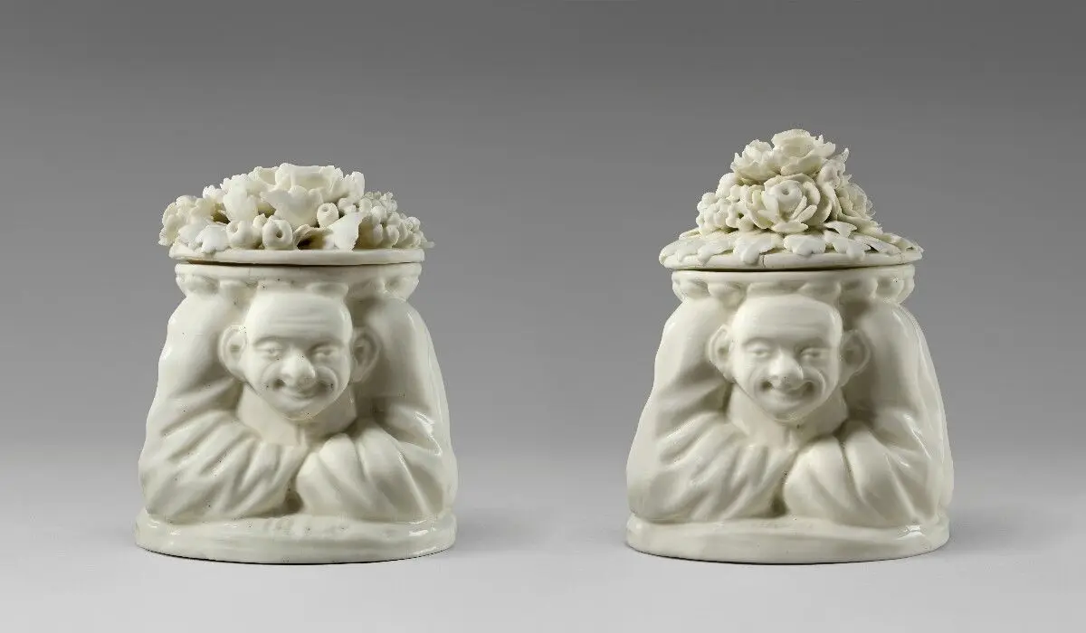 Pair of Boxes by Saint-Cloud Porcelain Manufactory