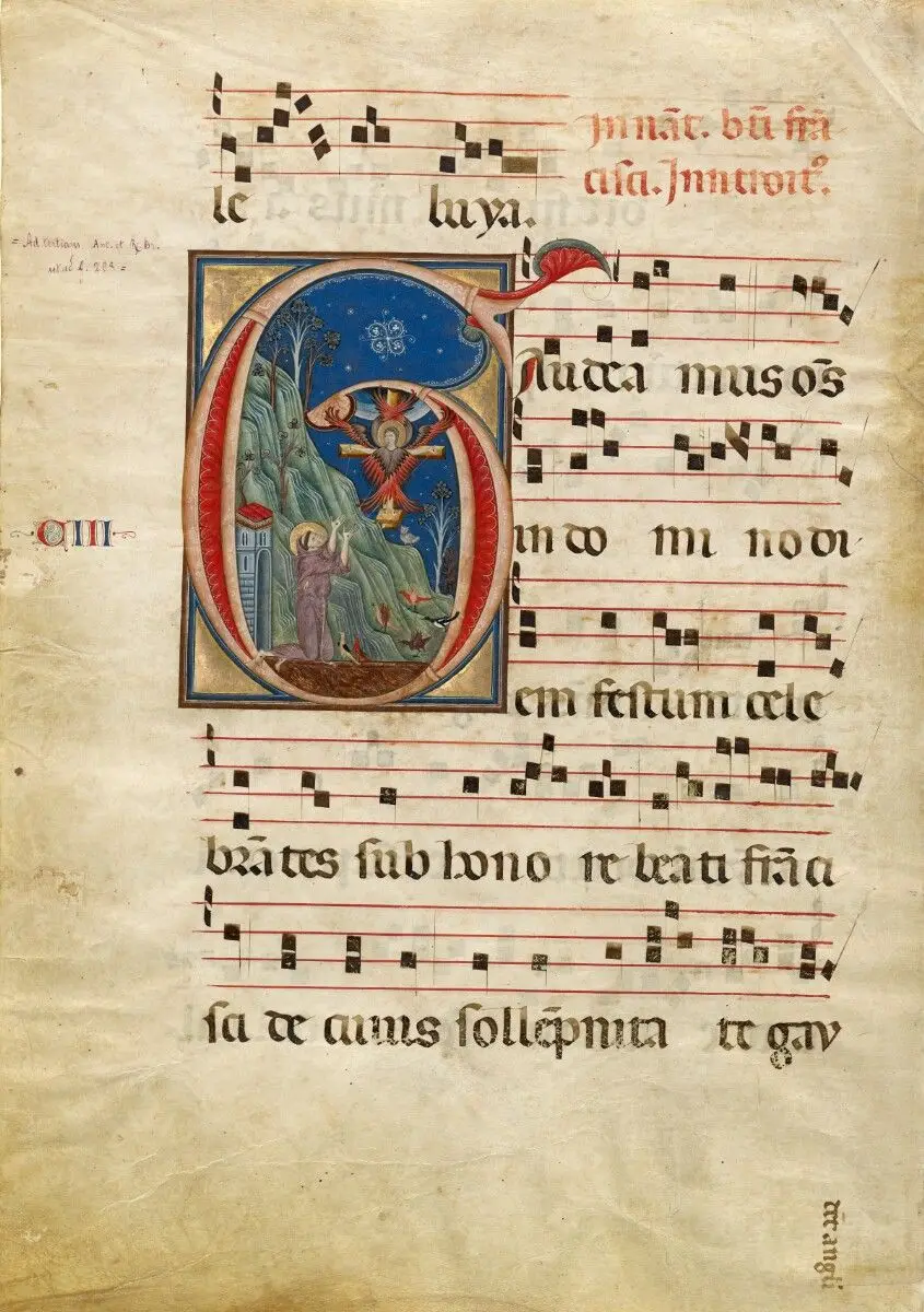 Leaf from a gradual by Rinaldo da Siena